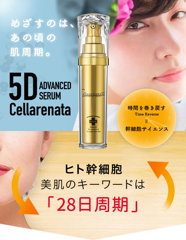 めざすのは、あの頃の肌周期。時間を巻き戻す=幹細胞サイエンス「5D（保湿剤）」